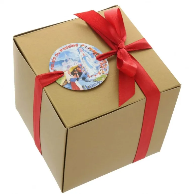 Palais du Rosaire Coffret cadeau religieux de Noël, mon précieux chapelet de Lourdes^ Chapelet Plaqué Or