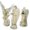 Palais du Rosaire Coffret de 3 statues des Archanges en albâtre^ Statue Ange | Statue De Saint Michel