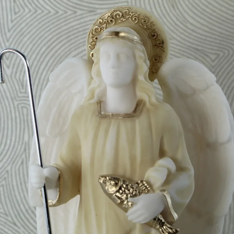 Palais du Rosaire Coffret de 3 statues des Archanges en albâtre^ Statue Ange | Statue De Saint Michel