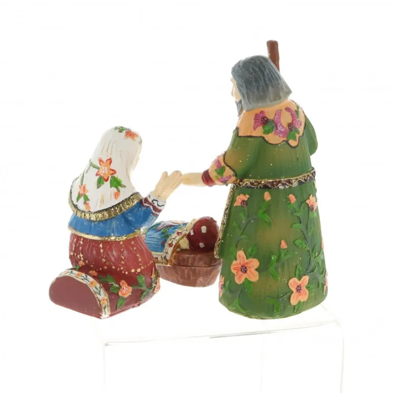 Palais du Rosaire Coffret de trois personnages de crèche style Poupée Russe^ Crèche | Statue De La Sainte Famille