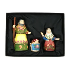 Palais du Rosaire Coffret de trois personnages de crèche style Poupée Russe^ Crèche | Statue De La Sainte Famille