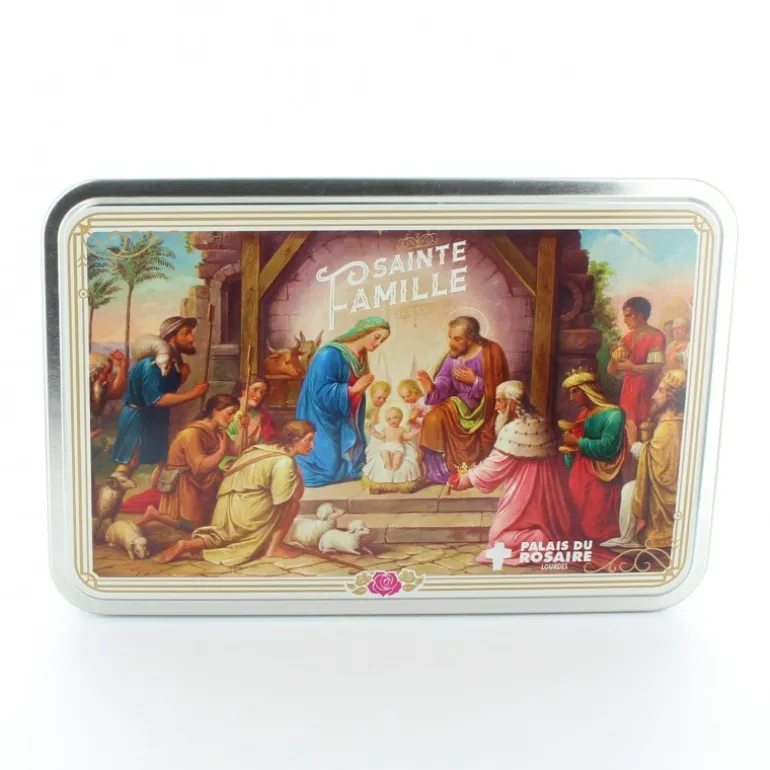 Palais du Rosaire Coffret Religieux de la Sainte Famille avec Chapelet, livret et bougie neuvaine^ Décoration De Noël