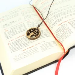 Palais du Rosaire Collier Arbre de vie avec image de l'apparition de Lourdes 9x5,5^ Collier Fantaisie