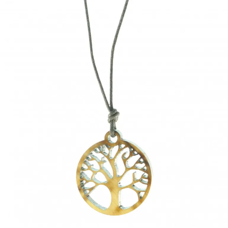 Palais du Rosaire Collier Arbre de vie avec image de l'apparition de Lourdes 9x5,5^ Collier Fantaisie