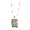 Palais du Rosaire Collier avec médaille Parchemin d'Apparition et Saint Christophe en métal^ Collier Fantaisie