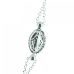 Palais du Rosaire Collier chapelet Argent coeur Vierge Miraculeuse^ Collier En Argent