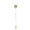 Palais du Rosaire Collier chapelet doré de Lourdes avec grains multicolors^ Collier Fantaisie | Chapelet De Lourdes