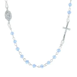 Palais du Rosaire Collier chapelet et croix couchée^ Collier Fantaisie