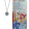 Palais du Rosaire Collier de Saint Christophe en corde avec une prière^ Collier Fantaisie
