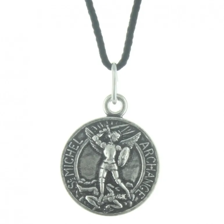 Palais du Rosaire Collier de Saint Michel en corde avec une prière^ Collier Fantaisie