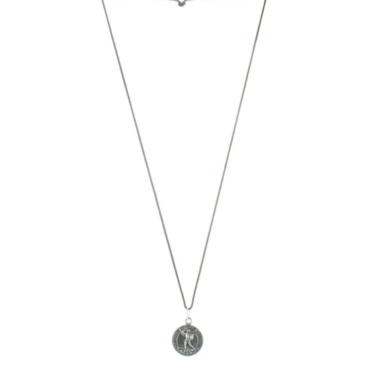 Palais du Rosaire Collier de Saint Michel en corde avec une prière^ Collier Fantaisie