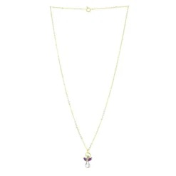 Palais du Rosaire Collier pour chaque mois avec Ange de Cristal véritable^ Collier Fantaisie