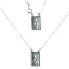 Palais du Rosaire Collier scapulaire en Argent avec médailles religieuses carrées^ Collier Scapulaire | Collier En Argent