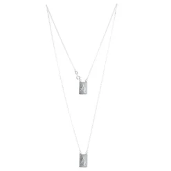 Palais du Rosaire Collier scapulaire en Argent avec médailles religieuses carrées^ Collier Scapulaire | Collier En Argent