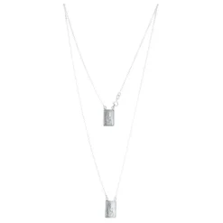 Palais du Rosaire Collier scapulaire en Argent avec médailles religieuses carrées^ Collier Scapulaire | Collier En Argent
