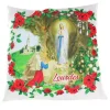 Palais du Rosaire Coussin décoré de l'Apparition de Lourdes^ Linge De Maison