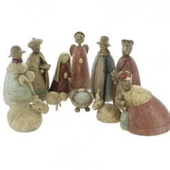 Palais du Rosaire Crèche 11 personnages moderne en Résine^ Crèche