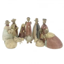 Palais du Rosaire Crèche 11 personnages moderne en Résine^ Crèche