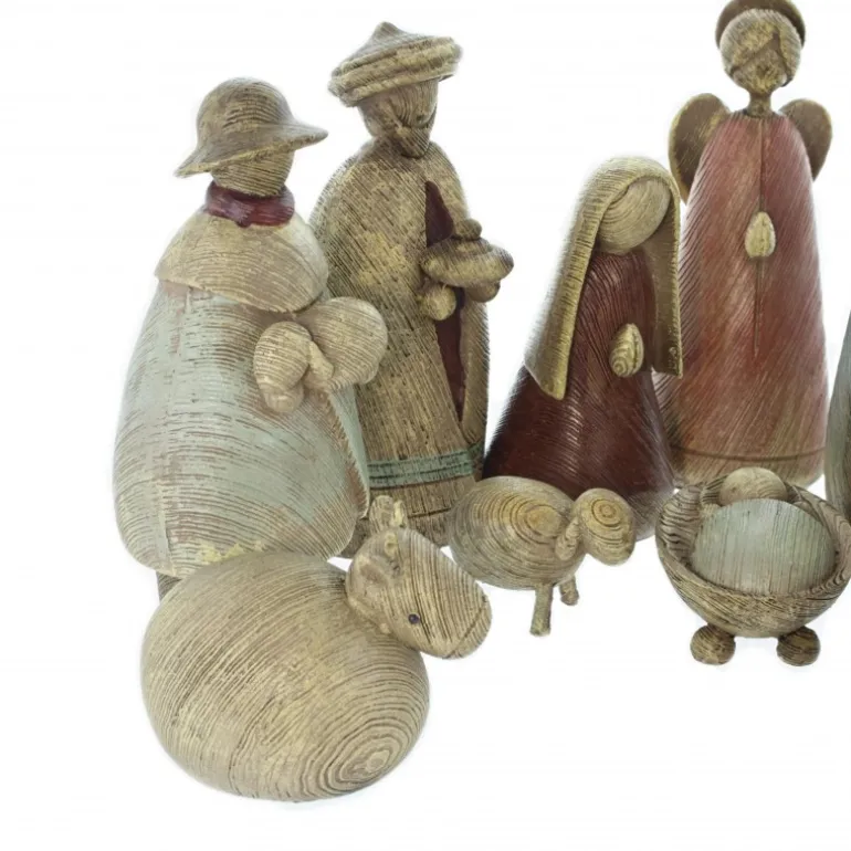 Palais du Rosaire Crèche 11 personnages moderne en Résine^ Crèche