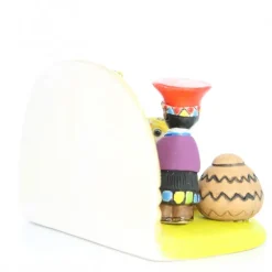 Palais du Rosaire Crèche Afrique du Sud céramique 8x7cm^ Crèche