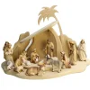 Palais du Rosaire Crèche artisanale en bois de 17 pièces avec l'étable^ Crèche | Statue En Bois