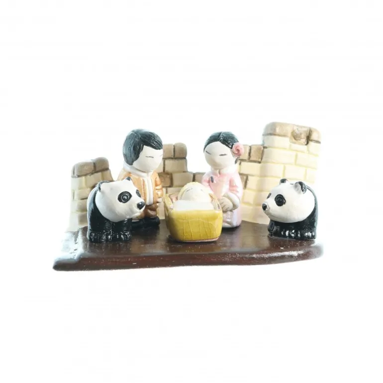 Palais du Rosaire Crèche Chine en céramique 8x7cm^ Crèche