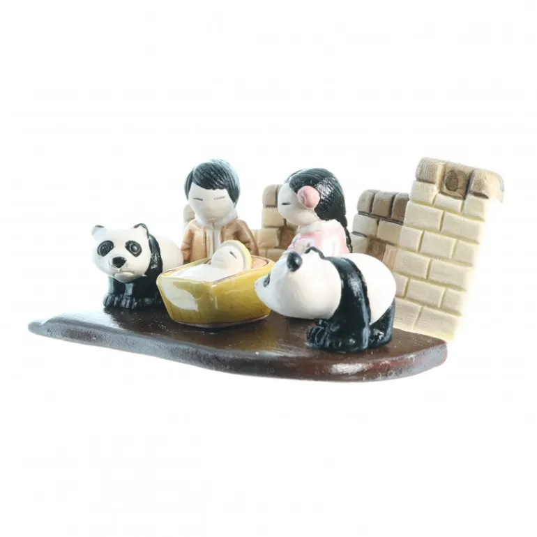 Palais du Rosaire Crèche Chine en céramique 8x7cm^ Crèche