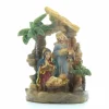 Palais du Rosaire Crèche de la Sainte Famille avec un palmier - Résine - 5cm^ Crèche