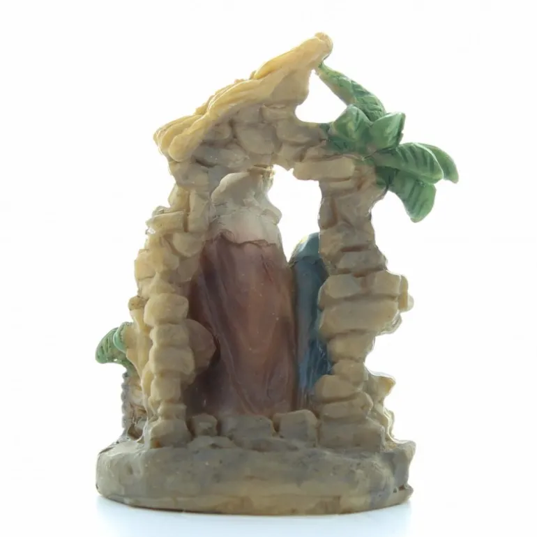 Palais du Rosaire Crèche de la Sainte Famille avec un palmier - Résine - 5cm^ Crèche