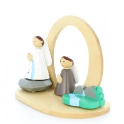 Palais du Rosaire Crèche de l'Apparition en bois 17x13x10cm^ Décoration De Noël | Crèche