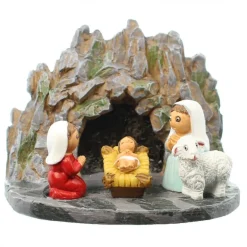 Palais du Rosaire Crèche de l'Appartion de Lourdes 8x7cm^ Crèche