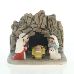 Palais du Rosaire Crèche de Lourdes avec Saint Joseph en céramique 8x7cm^ Crèche