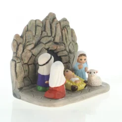 Palais du Rosaire Crèche de Lourdes avec Saint Joseph en céramique 8x7cm^ Crèche
