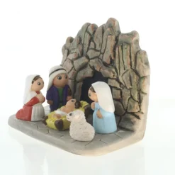 Palais du Rosaire Crèche de Lourdes avec Saint Joseph en céramique 8x7cm^ Crèche