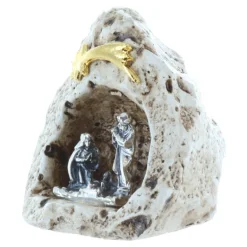 Palais du Rosaire Crèche de Noël dans une grotte en résine 5,5cm^ Décoration De Noël | Crèche