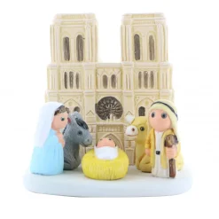 Palais du Rosaire Crèche de Noël Notre Dame de Paris en céramique^ Décoration De Noël | Crèche