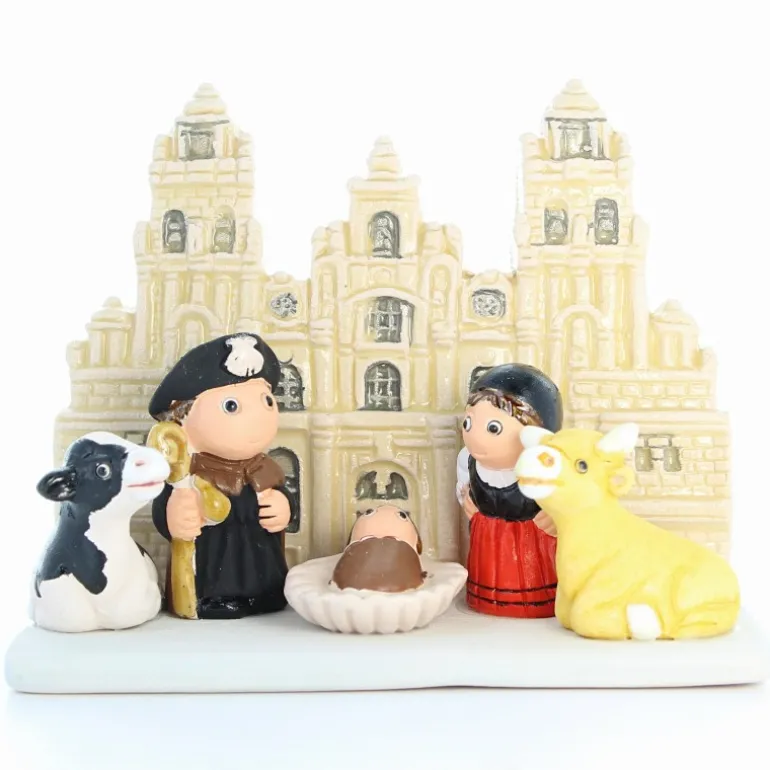 Palais du Rosaire Crèche de Saint Jacques de Compostelle en céramique 8x7cm^ Crèche
