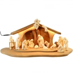 Palais du Rosaire Crèche en bois de 12 cm et 17 pièces^ Crèche | Statue En Bois