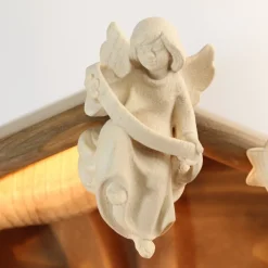 Palais du Rosaire Crèche en bois de 12 cm et 17 pièces^ Crèche | Statue En Bois