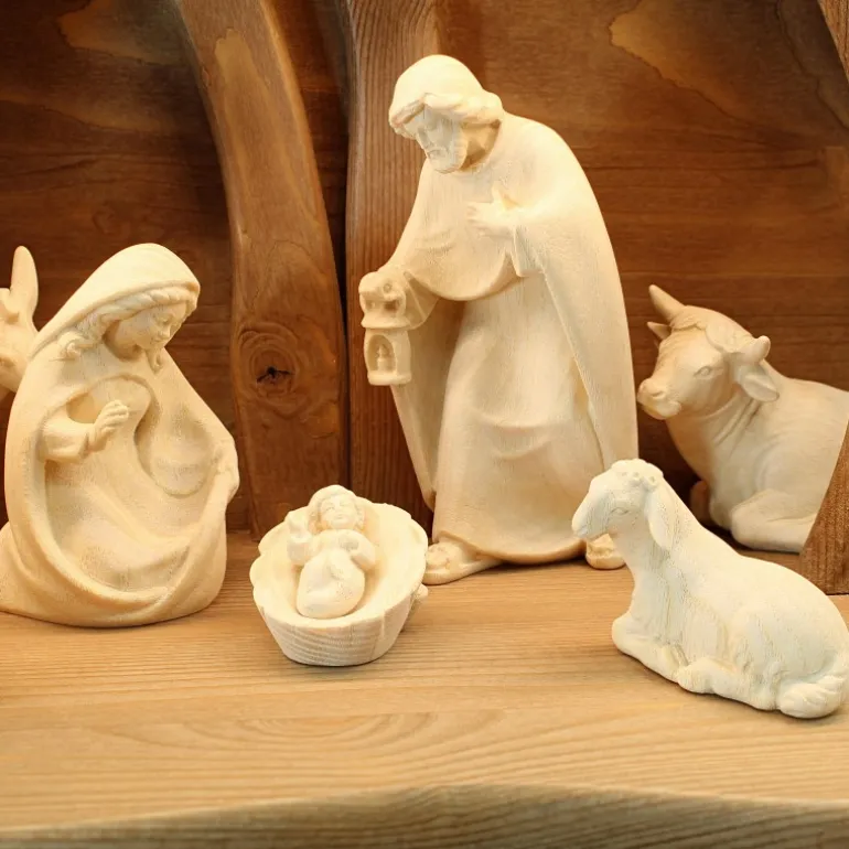 Palais du Rosaire Crèche en bois de 12 cm et 17 pièces^ Crèche | Statue En Bois