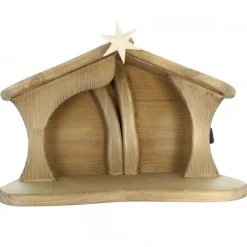 Palais du Rosaire Crèche en bois de 15 cm et 9 pièces éclairage LED^ Crèche | Statue En Bois