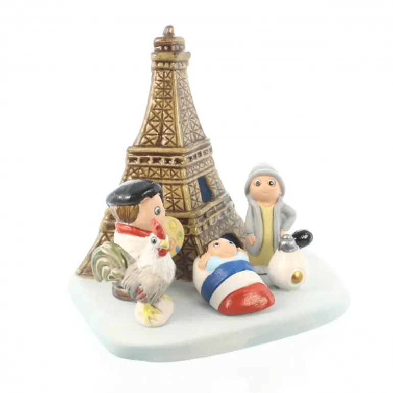 Palais du Rosaire Crèche en céramique de Paris 8x7cm^ Décoration De Noël | Crèche