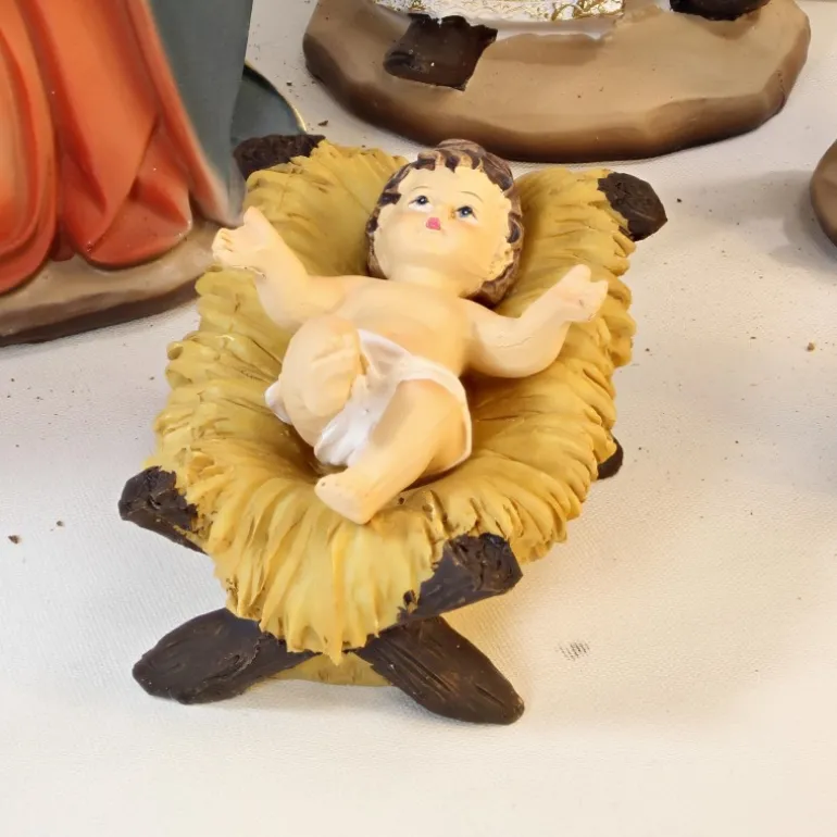 Palais du Rosaire Crèche en résine 11 personnages de 25cm^ Crèche
