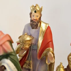 Palais du Rosaire Crèche en résine 11 personnages de 25cm^ Crèche