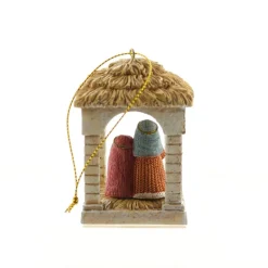 Palais du Rosaire Crèche en résine de 7 cm avec 4 sujets^ Décoration De Noël | Crèche