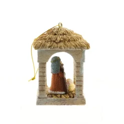 Palais du Rosaire Crèche en résine de 7 cm avec 4 sujets^ Décoration De Noël | Crèche
