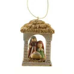 Palais du Rosaire Crèche en résine de 7 cm avec 4 sujets^ Décoration De Noël | Crèche