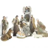 Palais du Rosaire Crèche réaliste de 11 personnages de 16cm peints à la main^ Décoration De Noël | Crèche