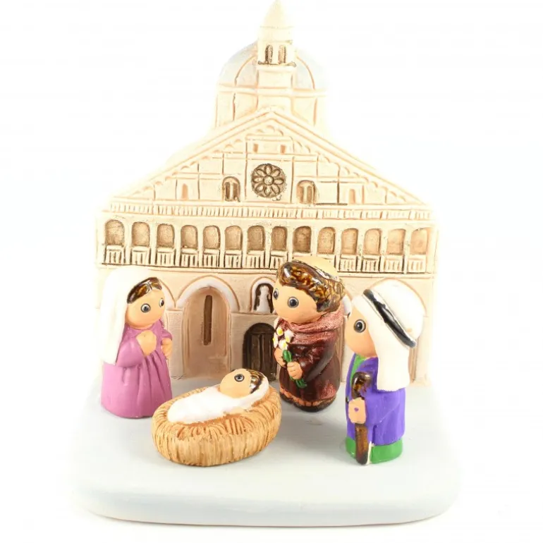 Palais du Rosaire Crèche Saint Antoine de Padoue en céramique^ Crèche