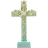 Palais du Rosaire Croix à poser avec des lys et une colombe de 18cm^ Pâques | Croix Religieuse